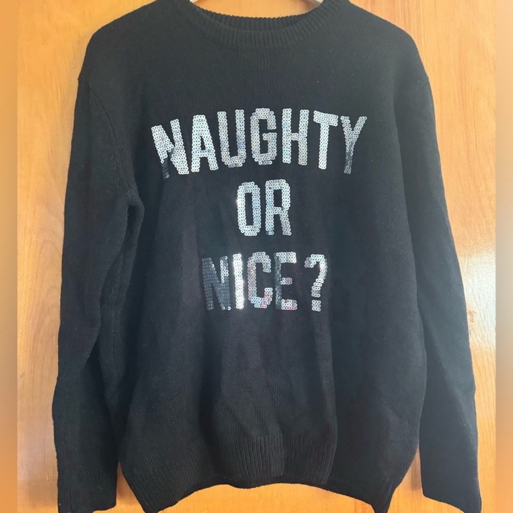 F21 Naughty or Nice? Glam Sequin Sweater 🖤
